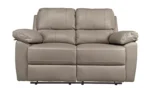 Home Toby Faux Leather 2 Seater Recliner Sofa - Grey - Image 6