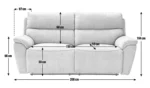 Home Sandy 3 Seater Manual Recliner Sofa - Charcoal - Image 3