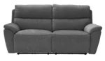 Home Sandy 3 Seater Manual Recliner Sofa - Charcoal - Image 4