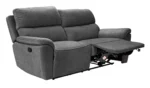 Home Sandy 3 Seater Manual Recliner Sofa - Charcoal - Image 7