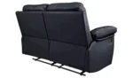 Home Toby Faux Leather 2 Seater Recliner Sofa - Black - Image 5