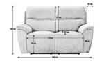 Home Sandy 2 Seater Power Recliner Sofa - Charcoal - Image 3