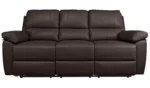 Argos Home Toby Faux Leather 3 Seater Recliner Sofa - Brown - Image 5