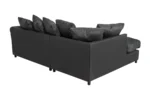 Harry Fabric Left Hand Corner Chaise Sofa - Charcoal - Image 4