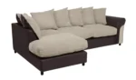 Harry Fabric Left Hand Corner Chaise Sofa - Natural - Image 4