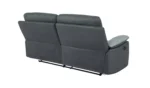 Home Charles Leather Mix 3 Seater Recliner Sofa - Grey - Image 6