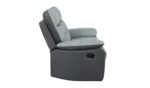 Home Charles Leather Mix 2 Seater Recliner Sofa - Grey - Image 6