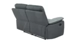 Home Charles Leather Mix 2 Seater Recliner Sofa - Grey - Image 7