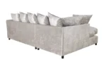 Home Megan Fabric Left Hand Corner Chaise Sofa -Silver - Image 4