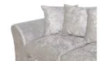 Home Megan Fabric Left Hand Corner Chaise Sofa -Silver - Image 2