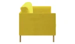 Habitat Hyde Velvet 2 Seater Sofa - Yellow - Image 4