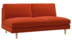 Habitat Teo Velvet 2 Seater Sofa - Orange - Image 2