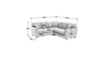 Habitat Lisbon Fabric Corner Sofa - Charcoal - Image 5
