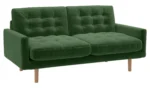 Habitat Fenner Velvet 2 Seater Sofa - Moss Green - Image 2