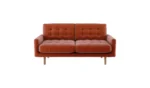 Habitat Fenner Velvet 2 Seater Sofa - Orange - Image 2