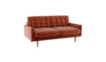 Habitat Fenner Velvet 2 Seater Sofa - Orange - Image 4