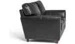 Habitat Milford Leather 2 Seater Sofa - Black - Image 6