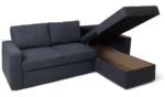 Home Miller Right Corner Chaise Sofa Bed - Grey - Image 5