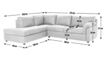 Habitat Florence Leather Left Hand Corner Chaise Sofa - Tan - Image 5