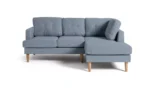 Habitat Joshua Fabric Right Hand Corner Chaise Sofa - Blue - Image 7