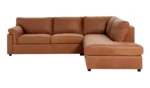 Habitat Florence LeatherRight Hand Corner Chaise Sofa - Tan - Image 4