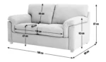 Habitat Florence Fabric 2 Seater Sofa - Grey - Image 7