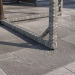 4 Seater Grey Rattan Cube Garden Dining Set - Parasol Included - Fortrose - Image 3