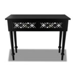 Black Mirrored Boho Dressing Table with 2 Drawers - Alexis - Image 4