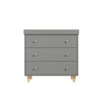 Grey Scandi Pine Wood Changing Unit with 3 Drawers - Astelle - Image 4