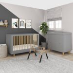 Grey Scandi Pine Wood Changing Unit with 3 Drawers - Astelle - Image 2