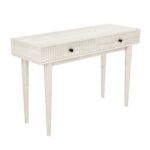 Cream Limewash Dressing Table with Storage Drawers - Beau - Image 4
