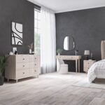 Cream Limewash Dressing Table with Storage Drawers - Beau - Image 2