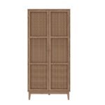 Rattan Rustic 2 Door Double Wardrobe - Bordeaux - LPD - Image 2