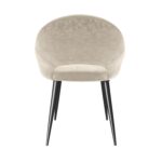 Glass Dining Table with 2 Beige Fabric Dining Chairs & 1 Beige Fabric Dining Bench - Dax - Image 4