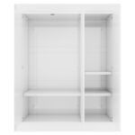 White Gloss 3 Door Mirrored Wardrobe with Soft Close Doors - Lexi - Image 4