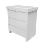 White Pine Nursery Furniture 2-Piece Set including Convertible Cot Bed and Changing Table - Mason - Image 3