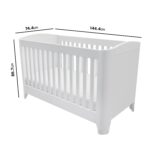 White Pine Nursery Furniture 2-Piece Set with Curved Edges including Cot Bed and Changing Table - Shiloh - Image 3