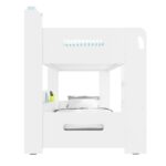 White Bunk Bed with Shelves - Sky - Image 2