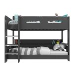 Dark Grey Bunk Bed with Shelves - Sky - Image 2
