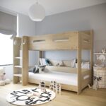 Oak Bunk Bed with Shelves - Sky - Image 2