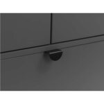 Dark Grey 2 Door Double Wardrobe with Drawer - Chloe - Julian Bowen - Image 2