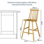 Light Oak Wooden Bar Stool with Spindle Back - 75cm - Cami Individual - Image 5