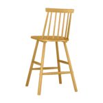 Light Oak Wooden Bar Stool with Spindle Back - 75cm - Cami Individual - Image 2