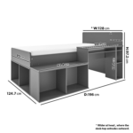 Grey Cabin Bed with Desk and Storage - Ellison - Image 2