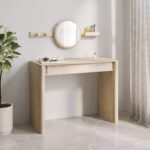 Light Wood Mid Century Dressing Table with Mirror - Emile Sustainable Furniture - Image 6