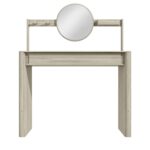 Light Wood Mid Century Dressing Table with Mirror - Emile Sustainable Furniture - Image 3