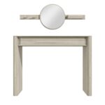 Light Wood Mid Century Dressing Table with Mirror - Emile Sustainable Furniture - Image 2
