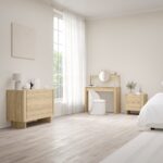 Light Wood Mid Century Dressing Table with Mirror - Emile Sustainable Furniture - Image 7