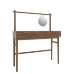 Walnut Mid-Century Dressing Table with Mirror and Drawers - Frances - Image 3
