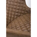 Set of 2 Brown Antique Faux Leather Bar Stools with Backs - 72 cm - Image 11